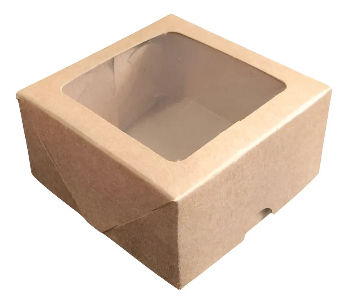 Caixa de Papel Kraft com Visor — 4 cápsulas
